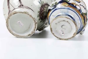 Grande boccale e piccolo versatoio Savona o Albisola, seconda met XVIII secolo  - Asta Ceramiche | Cambi Time - Associazione Nazionale - Case d'Asta italiane