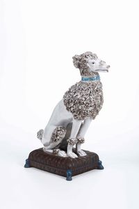 Grande figura di cane barboncino Firenze, Manifattura Zaccagnini, XX secolo  - Asta Ceramiche | Cambi Time - Associazione Nazionale - Case d'Asta italiane