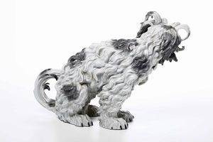 Grande figura di cane bolognese XX secolo  - Asta Ceramiche | Cambi Time - Associazione Nazionale - Case d'Asta italiane