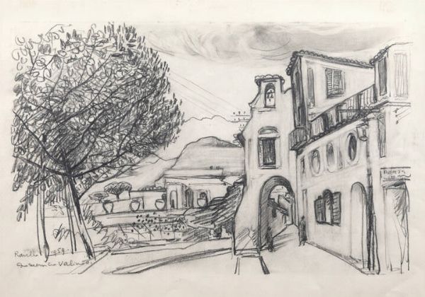 DOMENICO VALINOTTI Torino 1899 - 1962 : Ravello 1959  - Asta Asta 199 Dipinti e sculture moderne e contemporanee - Associazione Nazionale - Case d'Asta italiane