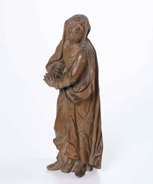 Dolente, scultura lignea, XVII-XVIII secolo  - Asta Scultura e Oggetti d'Arte | Cambi Time - Associazione Nazionale - Case d'Asta italiane