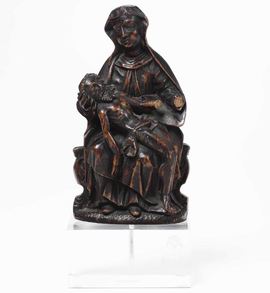 Piet. Legno intagliato. Scultore del XVII secolo  - Asta Scultura e Oggetti d'Arte | Cambi Time - Associazione Nazionale - Case d'Asta italiane