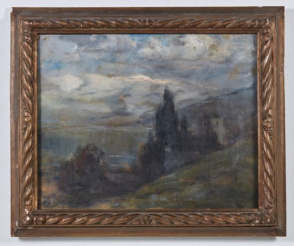 CARGNEL VITTORE ANTONIO (1872 - 1931) : Paesaggio con lago.  - Asta Asta 353 | Arte antica e del XIX secolo - Associazione Nazionale - Case d'Asta italiane