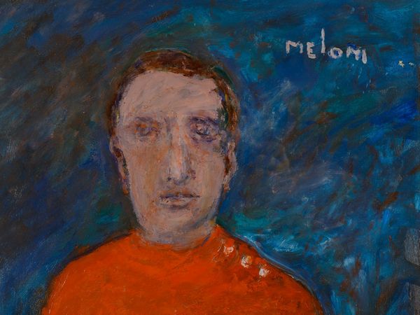 ,Gino Meloni : Ragazzo con maglione rosso  - Asta Arte Moderna | Cambi Time - Associazione Nazionale - Case d'Asta italiane