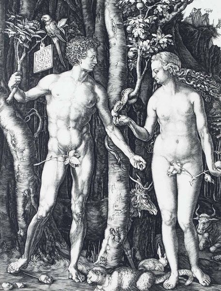 Peccato originale d'Adamo ed Eva, stampa da Durer, XIX-XX secolo  - Asta Antiquariato Febbraio | Cambi Time - Associazione Nazionale - Case d'Asta italiane