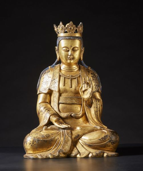 Arte Cinese : Buddha coronato  Cina, dinastia Qing, XVIII (?) secolo  - Asta Asta 355 Arte orientale da un'importante collezione privata italiana e altre committenze - Associazione Nazionale - Case d'Asta italiane