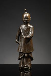 Arte Cinese - Mandarino in bronzo Cina, dinastia Qing, XIX secolo
