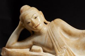 Arte Sud-Est Asiatico : Grande Paang Sai Yat Buddha   Myanmar, Konbaung (1752-1885)  - Asta Asta 355 Arte orientale da un'importante collezione privata italiana e altre committenze - Associazione Nazionale - Case d'Asta italiane