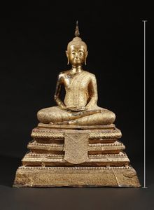 Arte Sud-Est Asiatico - Grande Buddha Rattanakosin  Thailandia, Bangkok, periodo Rattanakosin,  tardo XVIII- inizio XIX secolo