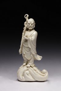 Arte Cinese - Figura di Li Tieguai in porcellana Dehua  Cina, dinastia Qing, XIX secolo
