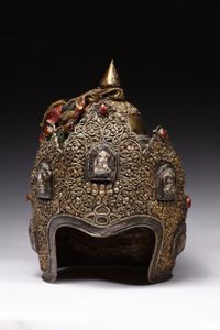 Arte Himalayana - Corona Newari  Nepal, Valle di Kathmandu, etnia Newari, XX secolo