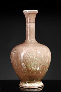 Arte Cinese : Vaso con invetriatura peachbloom Cina, dinastia Qing, XIX secolo  - Asta Asta 355 Arte orientale da un'importante collezione privata italiana e altre committenze - Associazione Nazionale - Case d'Asta italiane