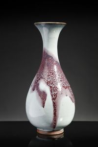 Arte Cinese - Vaso a bottiglia Jun Cina, dinastia Qing, XIX secolo