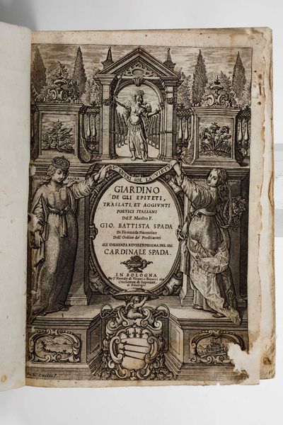 ,Gio Battista Spada : Spada Gio Battista Giardino degli epiteti...  in Bologna, per l'herede di Vittorio Benacci, 1648.  - Asta Libri Antichi, Stampe, Incisioni e Carte Geografiche | Cambi Time - Associazione Nazionale - Case d'Asta italiane