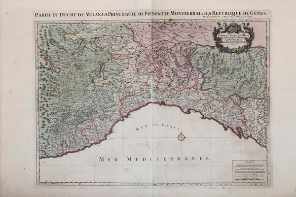 ,Guillaume Sanson : Partie du duch de Milan, la Principaute de Piemont, lle Monferrat et la Repubblique de Genes. Chez H. Iaillot, 1692.  - Asta Libri Antichi, Stampe, Incisioni e Carte Geografiche | Cambi Time - Associazione Nazionale - Case d'Asta italiane