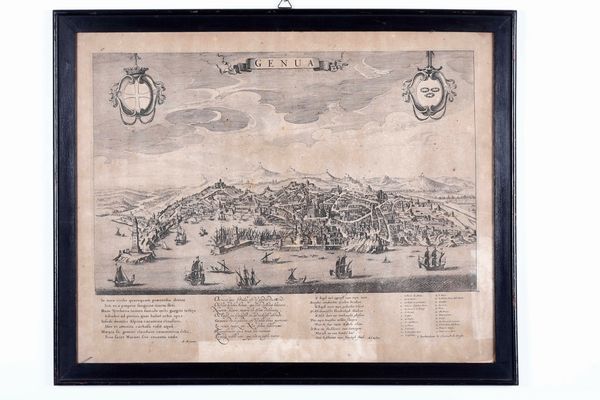 ,Clement de Jonghe : Grande veduta della citt di Genova vista dal mare. Amterdam, seconda met secolo XVII Genua  - Asta Libri Antichi, Stampe, Incisioni e Carte Geografiche | Cambi Time - Associazione Nazionale - Case d'Asta italiane