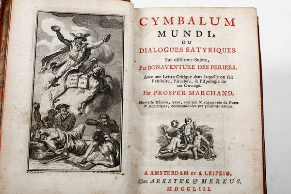 ,Bonaventure Desperiers : Desperiers Bonaventure Cynbalum Mundi... Amsterdam e Lipsia, presso Arkstee et Merkus, 1753  - Asta Libri Antichi, Stampe, Incisioni e Carte Geografiche | Cambi Time - Associazione Nazionale - Case d'Asta italiane