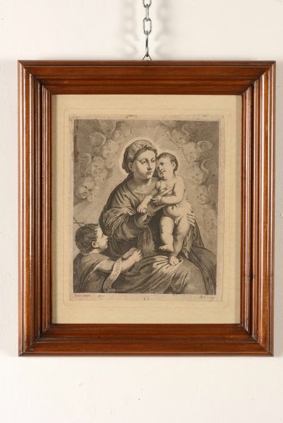 Incisione su carta entro cornice, da Tiziano Vecellio (1485 - 1576) Madonna con Bambino  - Asta Libri Antichi, Stampe, Incisioni e Carte Geografiche | Cambi Time - Associazione Nazionale - Case d'Asta italiane