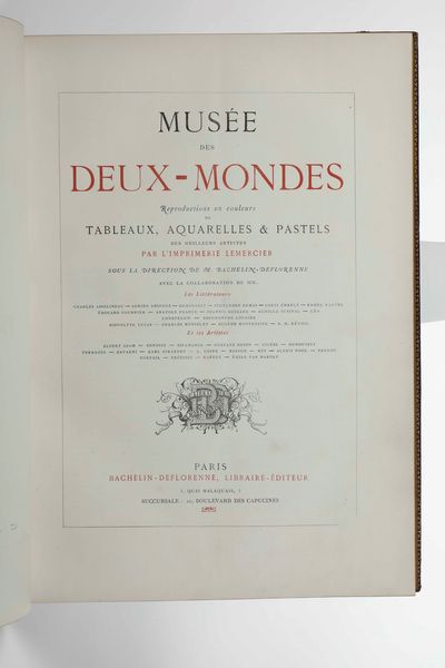 Autori vari Muse des deux-mondes...Paris, secolo XIX, con belle illustrazioni litografiche a colori  - Asta Libri Antichi, Stampe, Incisioni e Carte Geografiche | Cambi Time - Associazione Nazionale - Case d'Asta italiane