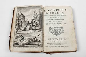 ,Giovanni Battista Negri : L'Aristippo moderno sopra i costumi del secolo, Venezia 1744  - Asta Libri Antichi, Stampe, Incisioni e Carte Geografiche | Cambi Time - Associazione Nazionale - Case d'Asta italiane