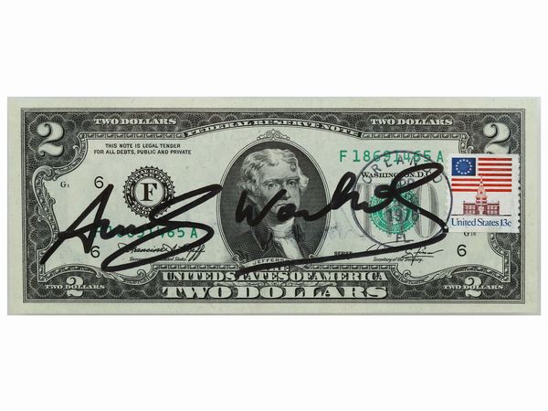 ,Andy WARHOL : Two Dollar Washington 1976  - Asta Arte Moderna e Contemporanea - Associazione Nazionale - Case d'Asta italiane