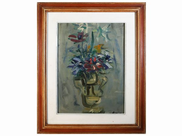 ,Enzo Pregno : Vaso di fiori  - Asta Arte Moderna e Contemporanea - Associazione Nazionale - Case d'Asta italiane