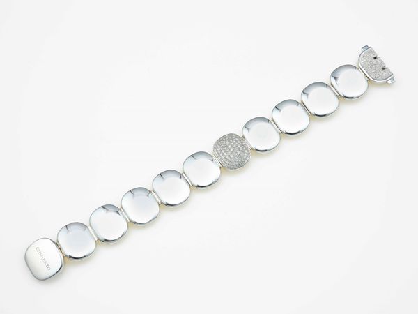 Modello Double Join. Bracciale con pav di diamanti per ct 1.43  - Asta Gioielli Contemporanei - Storia di un marchio italiano - Associazione Nazionale - Case d'Asta italiane