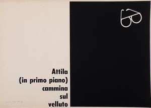 ,Emilio Isgrò : Poesie visive e cancellature Attila 1966, Cinesi 1968, Neve 1970  - Asta Stampe e multipli | Cambi Time - Associazione Nazionale - Case d'Asta italiane