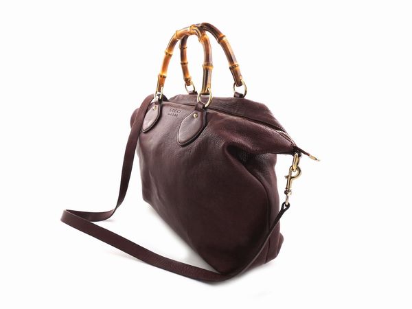 Borsa a mano in pelle marrone, Gucci  - Asta Fashion Vintage e Bijoux / Un guardaroba maschile - Associazione Nazionale - Case d'Asta italiane