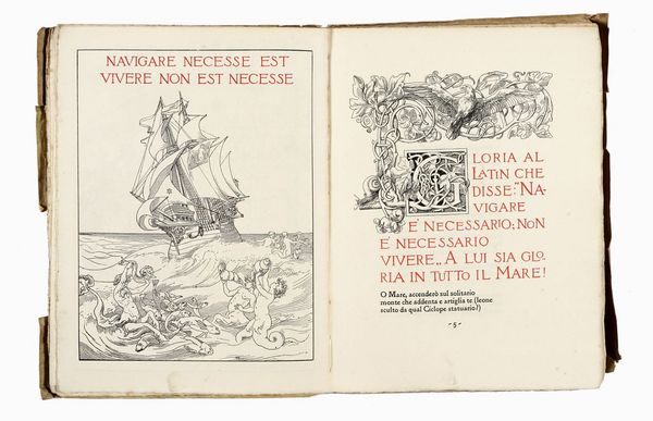 Gabriele D'Annunzio : Laudi del cielo del mare della terra e degli eroi. Vol. I (-II).  - Asta Libri, autografi e manoscritti - Associazione Nazionale - Case d'Asta italiane