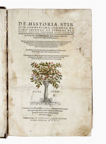 LEONHART FUCHS : De historia stirpium commentarii insignes, maximis impensis et vigiliis elaborati...  - Asta Libri, autografi e manoscritti - Associazione Nazionale - Case d'Asta italiane