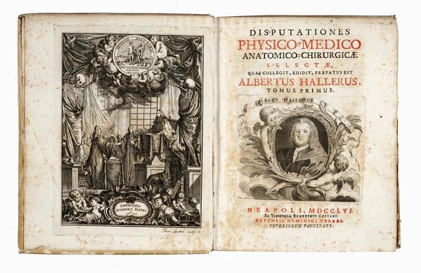 ALBRECHT (VON) HALLER : Disputationes physico-medico-anatomico-chirurgicae selectae [...]. Tomus primus (-decimus).  - Asta Libri, autografi e manoscritti - Associazione Nazionale - Case d'Asta italiane