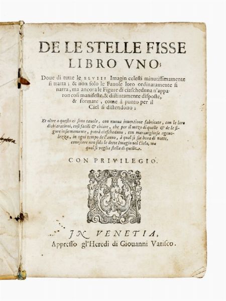 ALESSANDRO PICCOLOMINI : De le stelle fisse libro uno...  - Asta Libri, autografi e manoscritti - Associazione Nazionale - Case d'Asta italiane