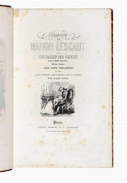 ANTOINE-FRANOIS PRVOST : Histoire de Manon Lescaut et du chevalier Des Grieux.  - Asta Libri, autografi e manoscritti - Associazione Nazionale - Case d'Asta italiane