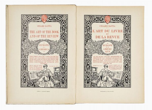 CESARE RATTA : L'arte del libro e della rivista nei paesi d'Europa e d'America. Volume I (-II).  - Asta Libri, autografi e manoscritti - Associazione Nazionale - Case d'Asta italiane