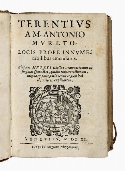 PUBLIUS TERENTIUS AFER : Terentius a M. Antonio Mureto, locis prope innumerabilibus emendatus.  - Asta Libri, autografi e manoscritti - Associazione Nazionale - Case d'Asta italiane