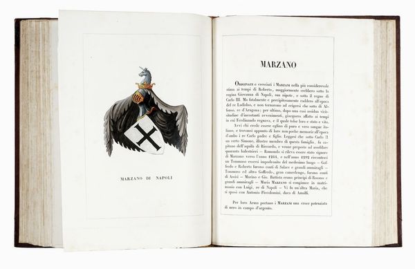 LEONE TETTONI : Teatro araldico ovvero Raccolta generale delle armi ed insegne gentilizie delle pi illustri e nobili casate che esisterono un tempo e che tuttora fioriscono in tutta Italia.  - Asta Libri, autografi e manoscritti - Associazione Nazionale - Case d'Asta italiane