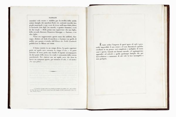 LEONE TETTONI : Teatro araldico ovvero Raccolta generale delle armi ed insegne gentilizie delle pi illustri e nobili casate che esisterono un tempo e che tuttora fioriscono in tutta Italia.  - Asta Libri, autografi e manoscritti - Associazione Nazionale - Case d'Asta italiane