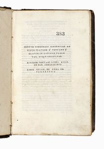 GIOVANNI GIOVIANO PONTANO : Opera omnia soluta oratione composita. Nomina librorum, qui in hisce tribus partibus continentur...  - Asta Libri, autografi e manoscritti - Associazione Nazionale - Case d'Asta italiane