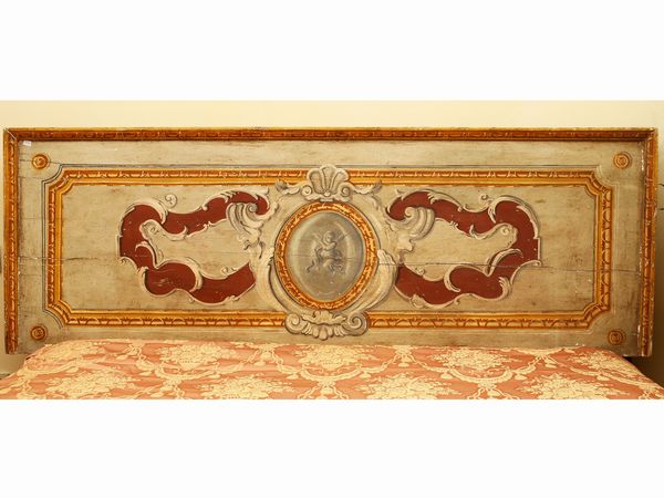 Pannello decorativo in legno laccato e dipinto  - Asta Arredi, argenti, dipinti e curiosit d'epoca in parte provenienti da Villa Mannelli - Associazione Nazionale - Case d'Asta italiane