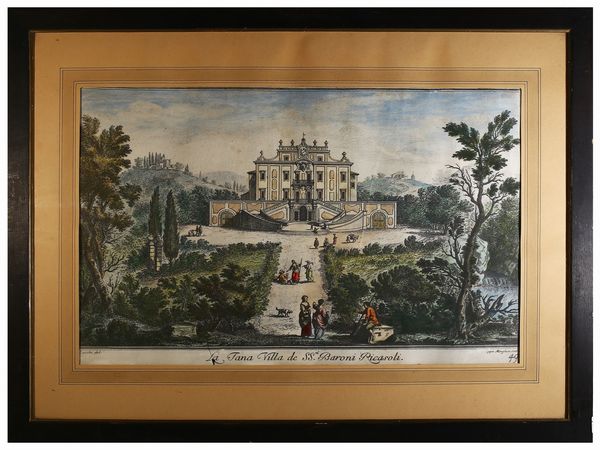 Vedute di Firenze e Vedute di ville  - Asta Arredi, argenti, dipinti e curiosit d'epoca in parte provenienti da Villa Mannelli - Associazione Nazionale - Case d'Asta italiane