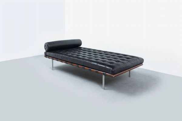 LUDWIG MIES VAN DER ROHE : Day bed mod. Barceloma  - Asta Asta 202 Design - Associazione Nazionale - Case d'Asta italiane