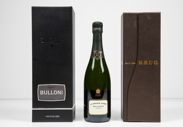 Moet et Chandon, Dom Perignon<BR>Bollinger, Champagne La Grande Annee<BR>Krug, Champagne  - Asta Vini e Distillati da collezione e da investimento - Associazione Nazionale - Case d'Asta italiane