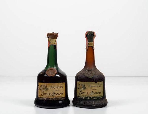 Duc de Maravat, Armagnac Vieux 10 D.M.<BR>Duc de Maravat, Armagnac Vieux 30 D.M.  - Asta Vini e Distillati da collezione e da investimento - Associazione Nazionale - Case d'Asta italiane