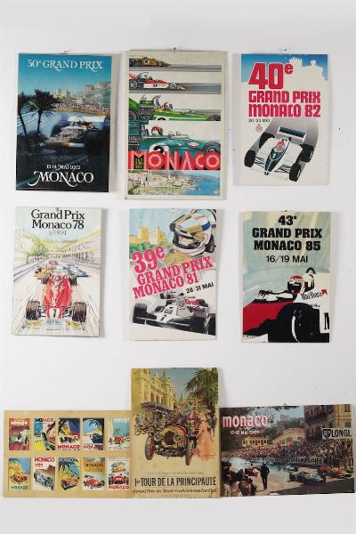 Ventiquattro cartelli pubblicitari G.P. Monaco anni 70  - Asta Antiquariato Aprile | Cambi Time - Associazione Nazionale - Case d'Asta italiane