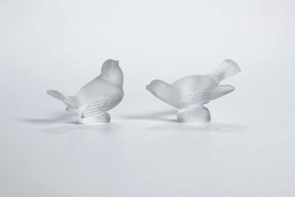 Coppia di volatili in cristallo Lalique  - Asta Antiquariato Aprile | Cambi Time - Associazione Nazionale - Case d'Asta italiane