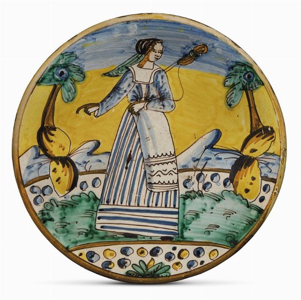 PIATTO, MONTELUPO, 1620-1640 CIRCA  - Asta Ceramica. Maioliche e porcellane dal XVI al XIX secolo | A Tempo  - Associazione Nazionale - Case d'Asta italiane