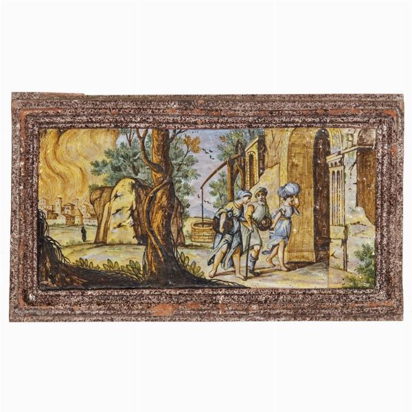 PLACCA, SIENA O SAN QUIRICO D’ORCIA, BARTOLOMEO TERCHI, 1740 CIRCA  - Asta Ceramica. Maioliche e porcellane dal XVI al XIX secolo | A Tempo  - Associazione Nazionale - Case d'Asta italiane