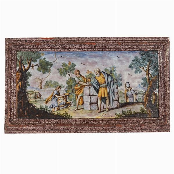 PLACCA, SIENA O SAN QUIRICO D’ORCIA, BARTOLOMEO TERCHI, 1740 CIRCA  - Asta Ceramica. Maioliche e porcellane dal XVI al XIX secolo | A Tempo  - Associazione Nazionale - Case d'Asta italiane