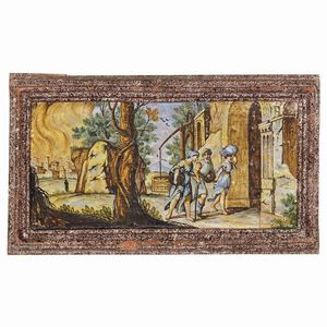 PLACCA, SIENA O SAN QUIRICO D’ORCIA, BARTOLOMEO TERCHI, 1740 CIRCA  - Asta Ceramica. Maioliche e porcellane dal XVI al XIX secolo | A Tempo  - Associazione Nazionale - Case d'Asta italiane